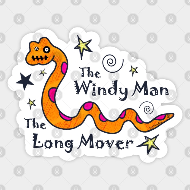 Mighty Long Mover Windy Man - Eye Voodoo Sticker by eyevoodoo